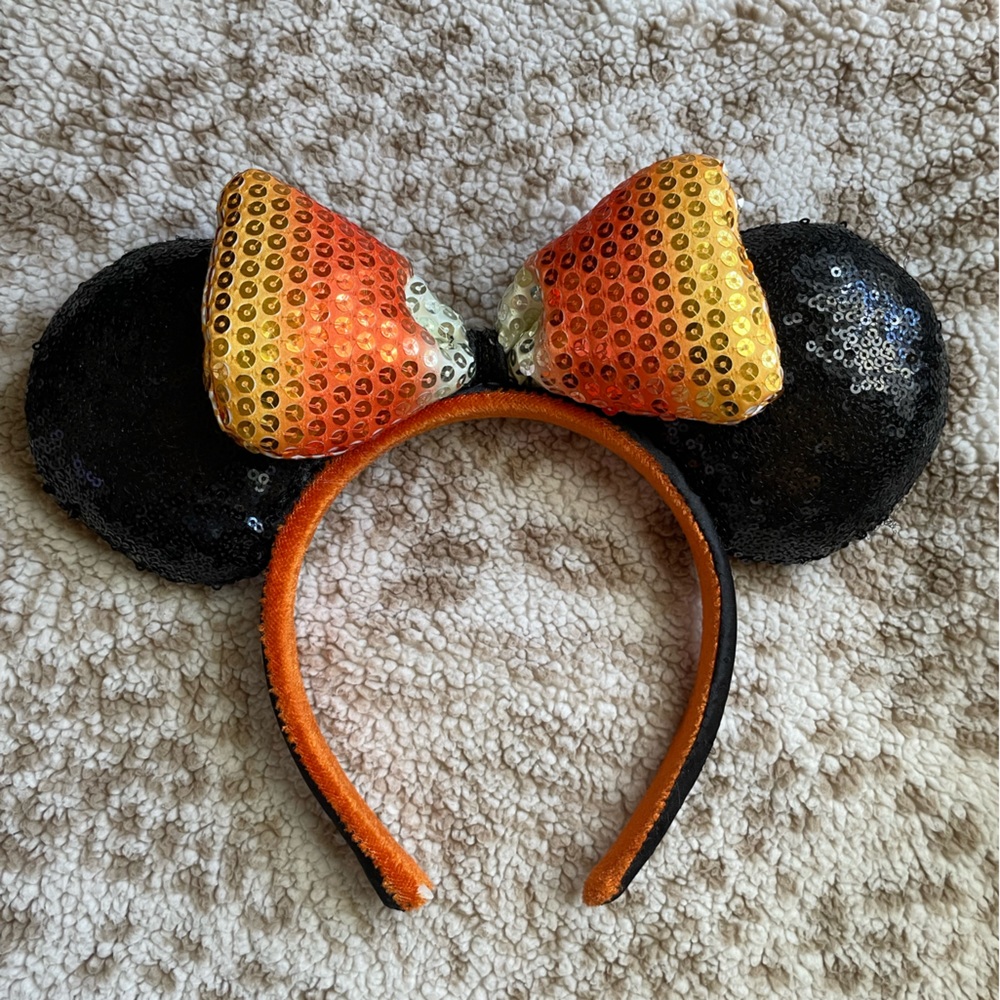 Disney Parks Candy Corn Sparkle Minnie Ears